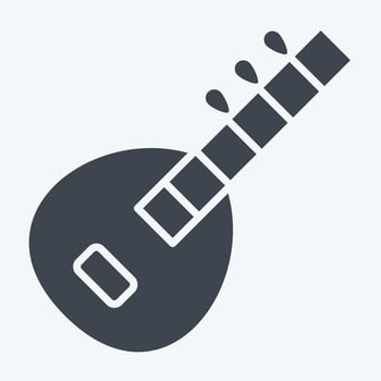 Icon Sitar. related to India symbol. glyph style. simple design editable. simple illustration vector