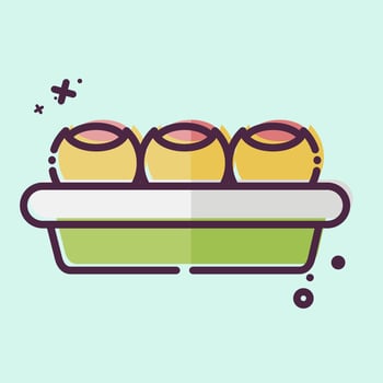 Icon Golgappa. related to India symbol. MBE style. simple design editable. simple illustration vector