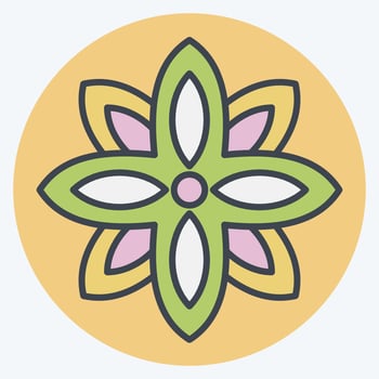 Icon Anise. related to India symbol. color mate style. simple design editable. simple illustration vector