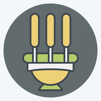 Icon Incense. related to India symbol. color mate style. simple design editable. simple illustration vector