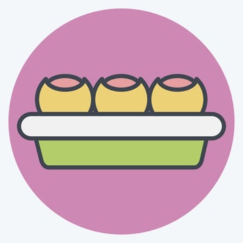 Icon Golgappa. related to India symbol. color mate style. simple design editable. simple illustration vector