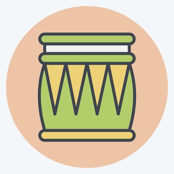 Icon Tabla. related to India symbol. color mate style. simple design editable. simple illustration vector