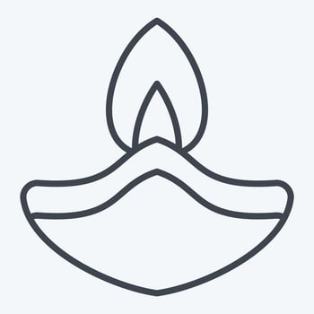 Icon oil Lamp. related to India symbol. line style. simple design editable. simple illustration vector
