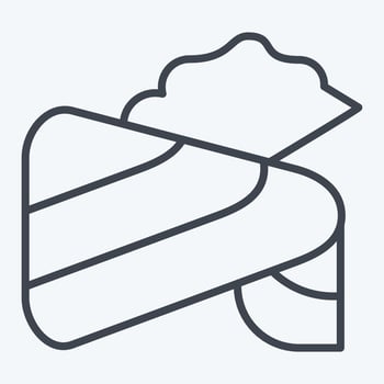 Icon Turban. related to India symbol. line style. simple design editable. simple illustration vector
