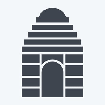 Icon Gate of India. related to India symbol. glyph style. simple design editable. simple illustration vector