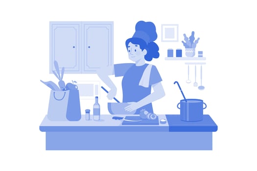 Cooking and Kitchen  Illustration concept on white background vector