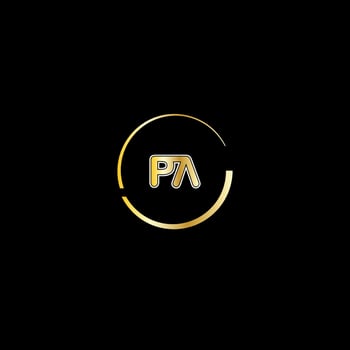 PA creative modern letters logo design template vector
