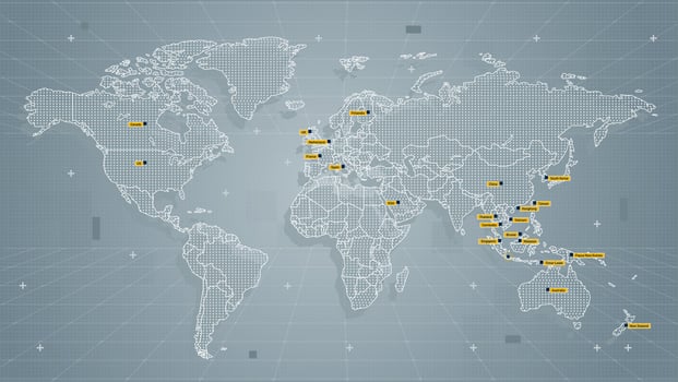 Cool grey Abstrak technologi vector tech Stylized modern world map background Stylized wireframe and dots for data visualization and infographics HUD GUI UI