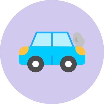 Broken Car Vector Icon