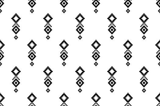 Nature vintages cross stitch traditional ethnic pattern paisley flower Ikat background abstract Aztec African Indonesian Indian seamless pattern for fabric print cloth dress carpet curtains and sarong vector