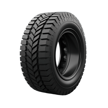 Black tire isolated on transparent background. PNG file, cut out. AI Generated