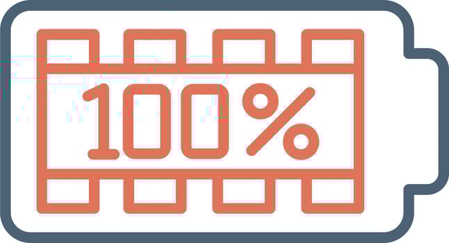 100 Percent Vector Icon