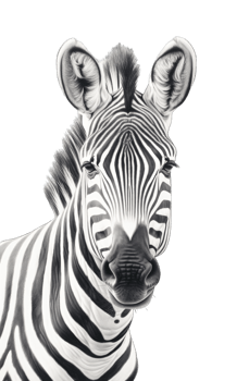 Zebra animal illustration, nature conservation, black and white png