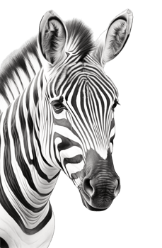 Zebra animal illustration, nature conservation, black and white png