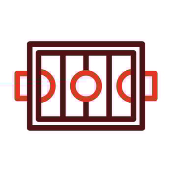 Hockey Field Vector Thick Line Two Color Icons For Personal And Commercial Use.