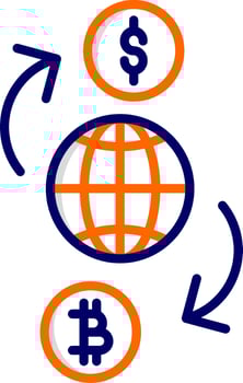 currency exchange Vector Icon