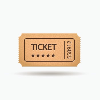 movie ticket single vector