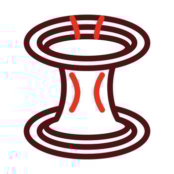 Wormhole Vector Thick Line Two Color Icons For Personal And Commercial Use.