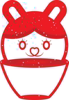 Cute Cat within a coffee cup vector