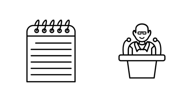Note and Lecture Icon vector