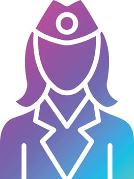 Flight attendant Vector Icon Design Illustration