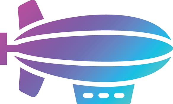 Zeppelin Vector Icon Design Illustration