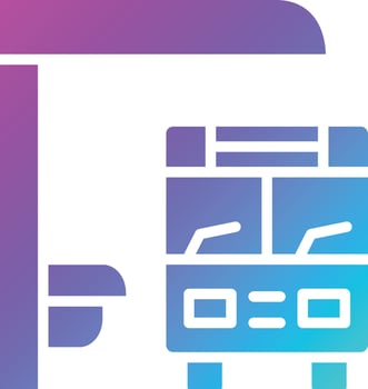 Bus stop Vector Icon Design Illustration