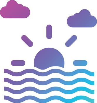 Sunset Vector Icon Design Illustration