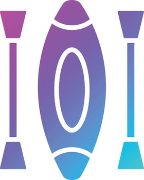 Canoe Vector Icon Design Illustration