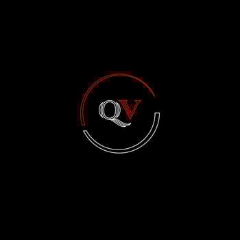 QV creative modern letters logo design template vector