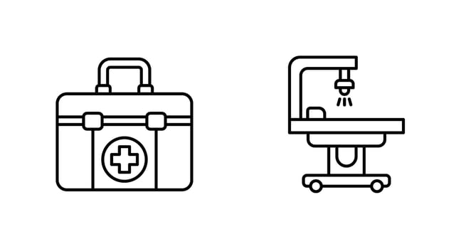 First Aid Kit and operating Room Icon vector