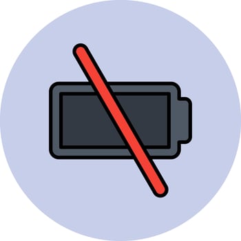 Empty Battery Vector Icon