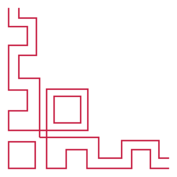 red corner line, border Chinese.Korean element lines. Japan .Asia dividing line. Chinese New Year png