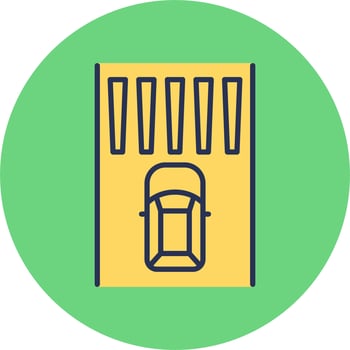 Zebra Crossing Vector Icon