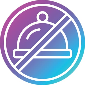 No eating Vector Icon Design Illustration