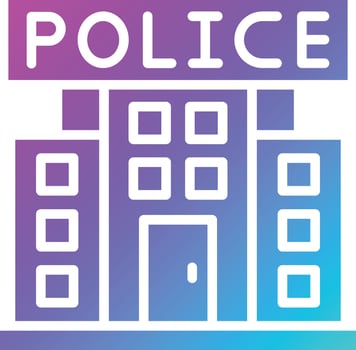 Police station Vector Icon Design Illustration