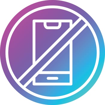 No phone Vector Icon Design Illustration