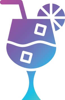 Cocktail Vector Icon Design Illustration