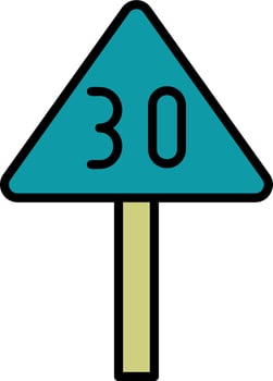 Speed Limit Vector Icon