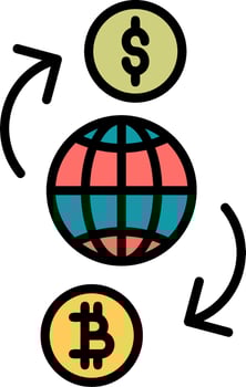 currency exchange Vector Icon