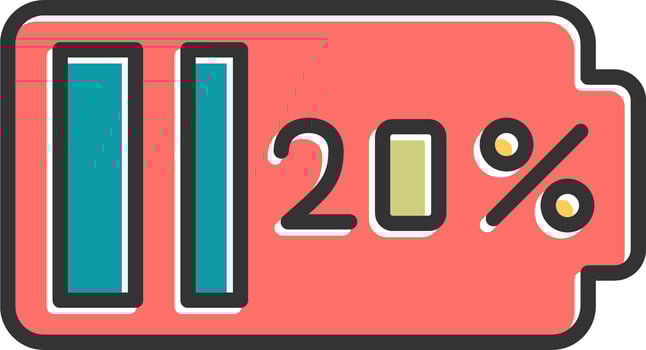 20 Percent Vector Icon