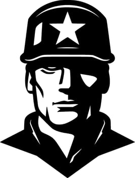 Army - Minimalist and Flat Logo - Vector illustration