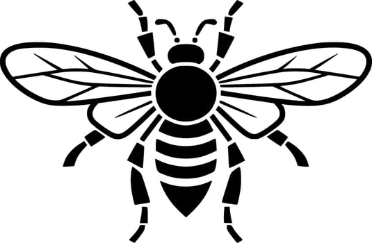 Bee - Minimalist and Flat Logo - Vector illustration