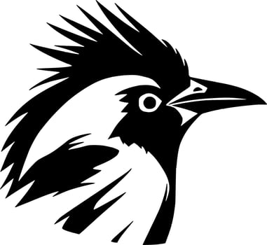 Bird, Black and White Vector illustration
