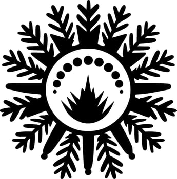 Boho - Black and White Isolated Icon - Vector illustration