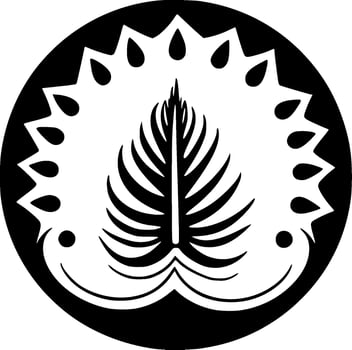 Boho - Black and White Isolated Icon - Vector illustration