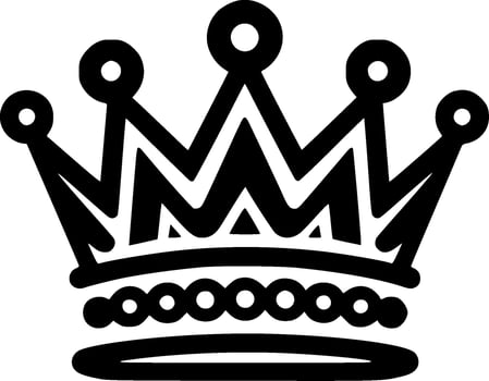 Crown, Minimalist and Simple Silhouette - Vector illustration
