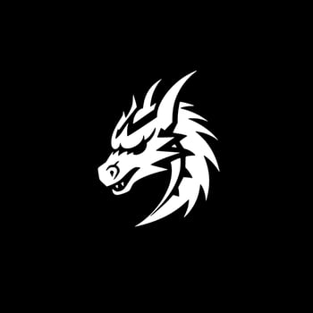 Dragon - Minimalist and Flat Logo - Vector illustration