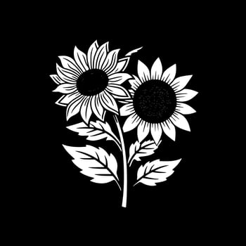 Flowers - Minimalist and Flat Logo - Vector illustration