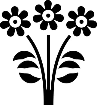 Flowers, Minimalist and Simple Silhouette - Vector illustration